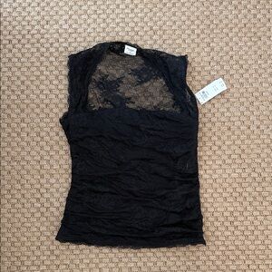 Abercrombie & Fitch Black Lace Tank Top